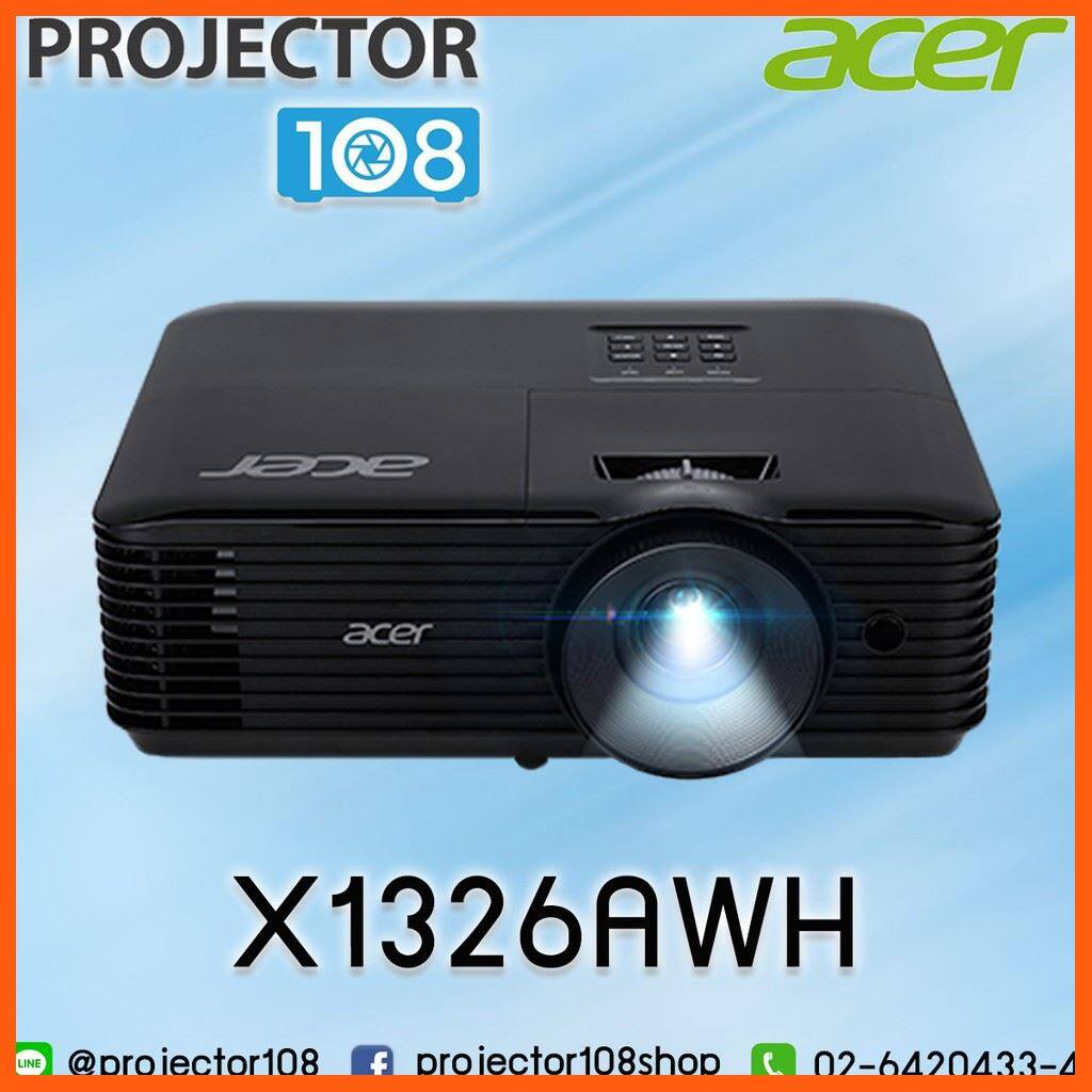 SALE ACER X1326AWH DLP Projector การรับประกันตัวเครื่อง 3 ปี หลอดภาพ 1 ปีหรือ 1,000 ชม. สื่อบันเทิงภายในบ้าน โปรเจคเตอร์ และอุปกรณ์เสริม