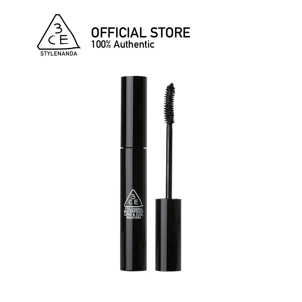 3CE WATERPROOF LONG & CURL MASCARA ทรีซีอี วอเตอร์พรูฟ ลอง & เคิร์ล มาสคาร่า เครื่องสำอาง มาสคาร่า ที่ปัดขนตา ขนตายาว