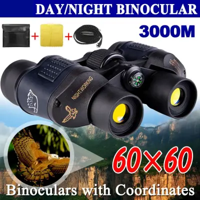 CUE Outdoor Optical Glass HD Hunting Telescope 60X60 Binoculars Day Night Vision Telescope