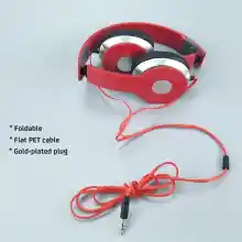 ภาพขนาดย่อของภาพหน้าปกสินค้าหูฟังครอบ แบบใช้สาย ไม่ใช่บลูทูธ หูฟังครอบหัว เฮดโฟน Audio - Professional Bass Stereo Headphones สามารถพับเก็บได้ จากร้าน Topten Mobile บน Lazada ภาพที่ 3
