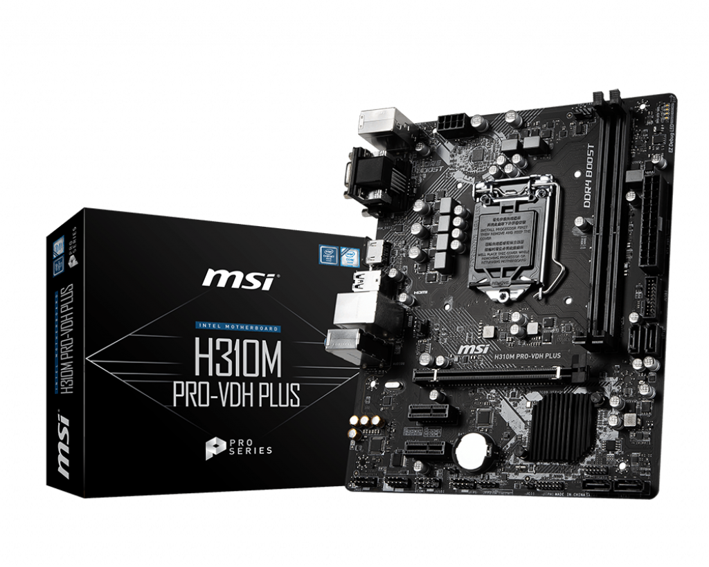 MAINBOARD(เมนบอร์ด) MSI H310M PRO-VDH PLUS Supports Cpu Intel Gen8 Gen9 สินค้าใหม่ รับประกัน 3 ปี 04863