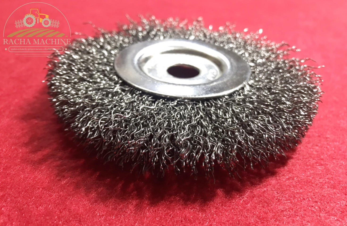 แปรงลวดกลม ใบขัดแบบลวด ขนาด 4นิ้ว (สีเงิน) - Racha Machine - ThaiPick