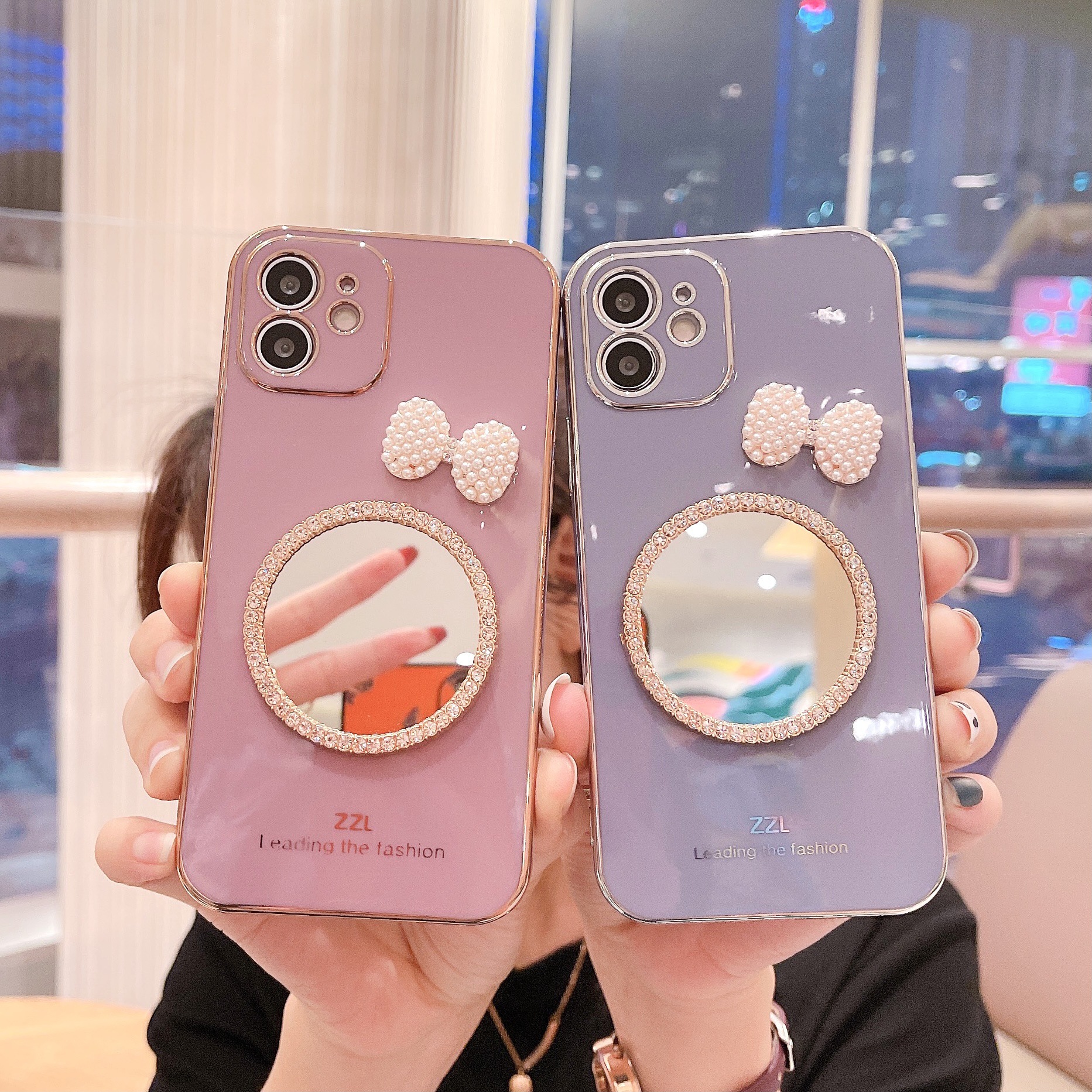 【จัดส่งฟรี】Ins Tikto เคสโทรศัพท์, ชุบด้วยไฟฟ้า กระจก Colorful 6D Curve ...