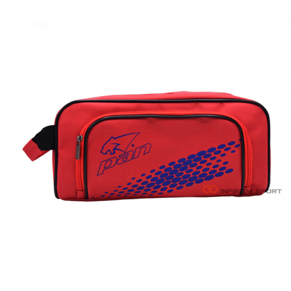 Pan กระเป๋าใส่รองเท้าฟุตบอล ฟุตซอล อุปกรณ์กีฬา Pb1556 กระเป๋า 2 ช่อง สีแดง. 
