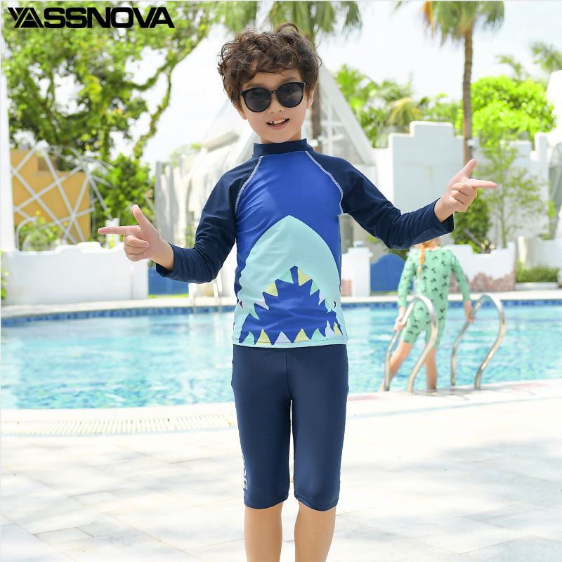 ชุดว่ายน้ำเด็กผู้ชายชุดว่ายน้ำเด็กกัน UV ราคาถูกเก็บเงินปลายทางชุดว่ายน้ำแขนยาวกันแดดชุดว่ายน้ำแขนยาวที่ป้องกัน UV