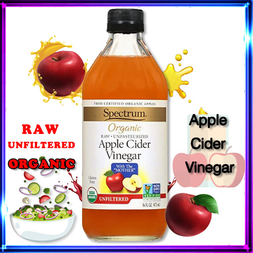 Spectrum ACV ª᡹Ԥѡͻ ໡ 473 . Apple Cider Vinegar Organic ͻǹԡ ACV Raw Unfiltered With the Mother Unpasteurized
