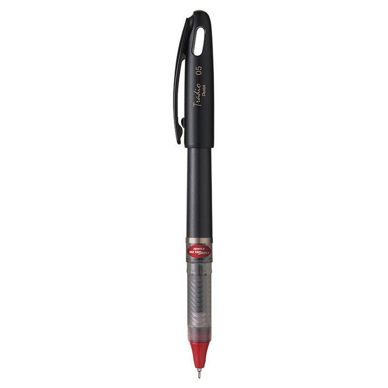 Electro48 เพนเทล ปากกาหมึกเจล รุ่น Energel Tradio BLN115A-B ขนาด 0.5 มม. ด้ามสีดำ หมึกสีแดง