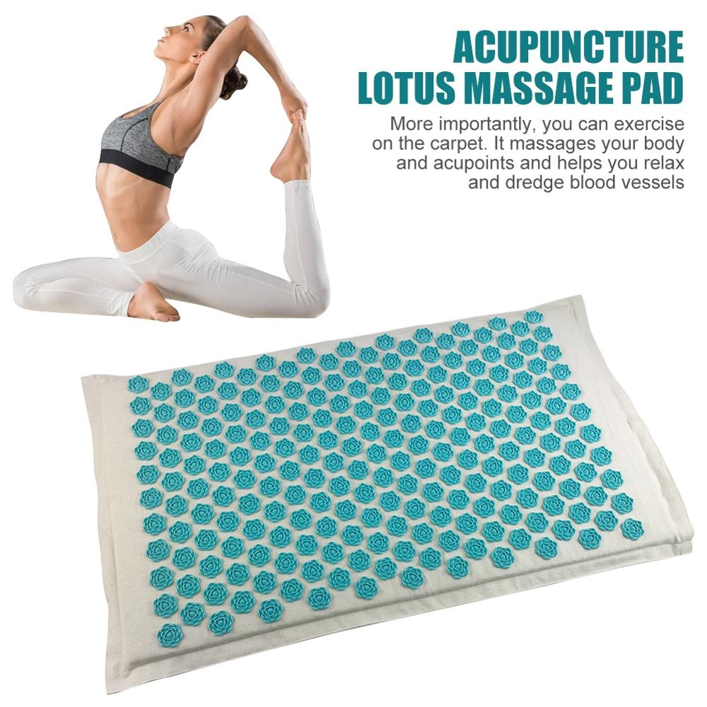 ♣ Fitness Yoga Spiky Mat Lotus Acupuncture Massage Mat Bed Pilates