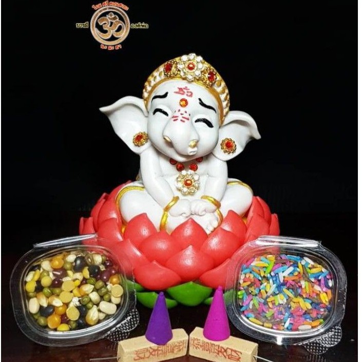 Ganesh been set free agents plus the lotus 3 lotus base set + + sacred frankincense incense + small package. Free Phan incense +