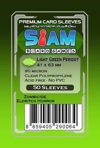 ซอง ซองใส ซองใส่การ์ด สยามบอร์ดเกมส์ Siam Board Games Premium Card Sleeve Light Green Peridot 41x63 mm