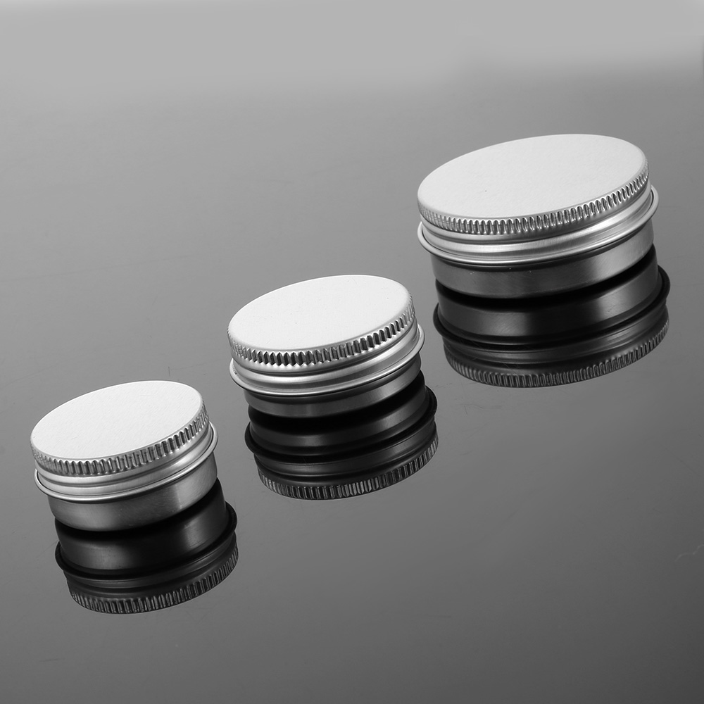 KLOMKZ Oil Wax Box Sample Canisters Cap Packaging Can Silver Small Empty Aluminium Bottles Tin
