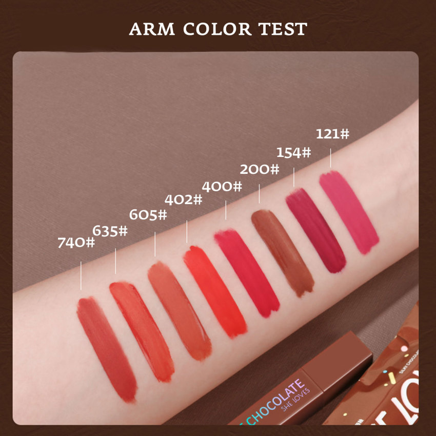 Luckfairy Sô Cô La Matte Lip Gloss ลิปสติก รุ่น ช็อกโกแลต เคลือบริมฝีปาก เคลือบ ไม่ง่ายที่จะจางหายไป เคลือบริมฝีปาก เนื้อกำมะหยี่ แมตต์ Son Môi