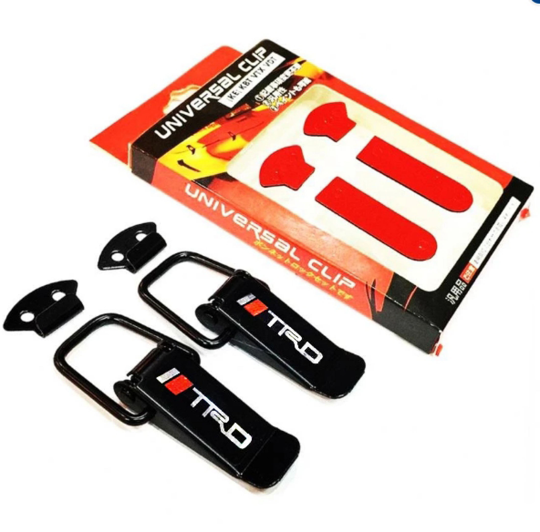 TRD สำหรับ 1 คู่ (มี 2 ชิ้น) ชุดล็อคกันชนพิเศษ วงเล็บกันชนเสริม ป้องกันสนิมป้องกันการโจรกรรม Double Carabiners รุ่นทั่วไปสำหรับ Toyota Hilux / Tacoma / Tundra / 4Runner เหล็กกล้าคาร์บอนสูง กันชนป้องกันการหลุดออก ราคา 8 บาท*ส่งฟรี