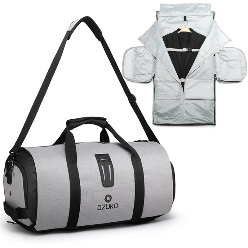 OZUKO กระเป๋าสัมภาระ กระเป๋าเป้ กระเป๋ายิม กระเป๋าใส่ชุดสูท กระเป๋าใส่เสื้อผ้าสำหรับเดินทาง Business Suit Attire and Travel Bag Sports Gym Duffel and Backpack รุ่น 9209