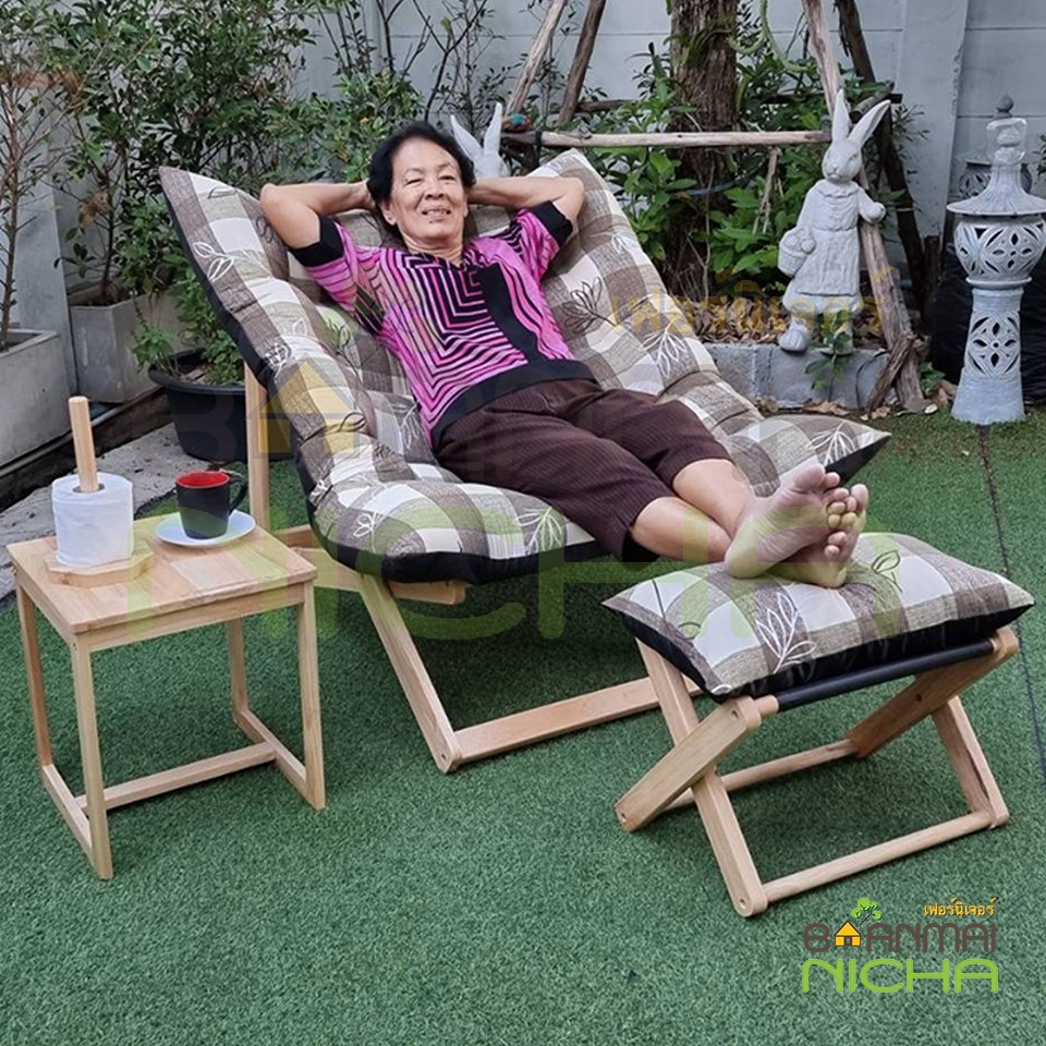 รีวิว เก้าอี้เอนหลัง เก้าอี้พักผ่อน เก้าอี้นวด เก้าอี้ระเบียง เก้าอี้นั่งเล่น Size ใหญ่ : 95x115x45 cm. (นั่งคู่) รับน้ำหนักได้ 120 kg.จัดส่งฟรี! Baanmainicha