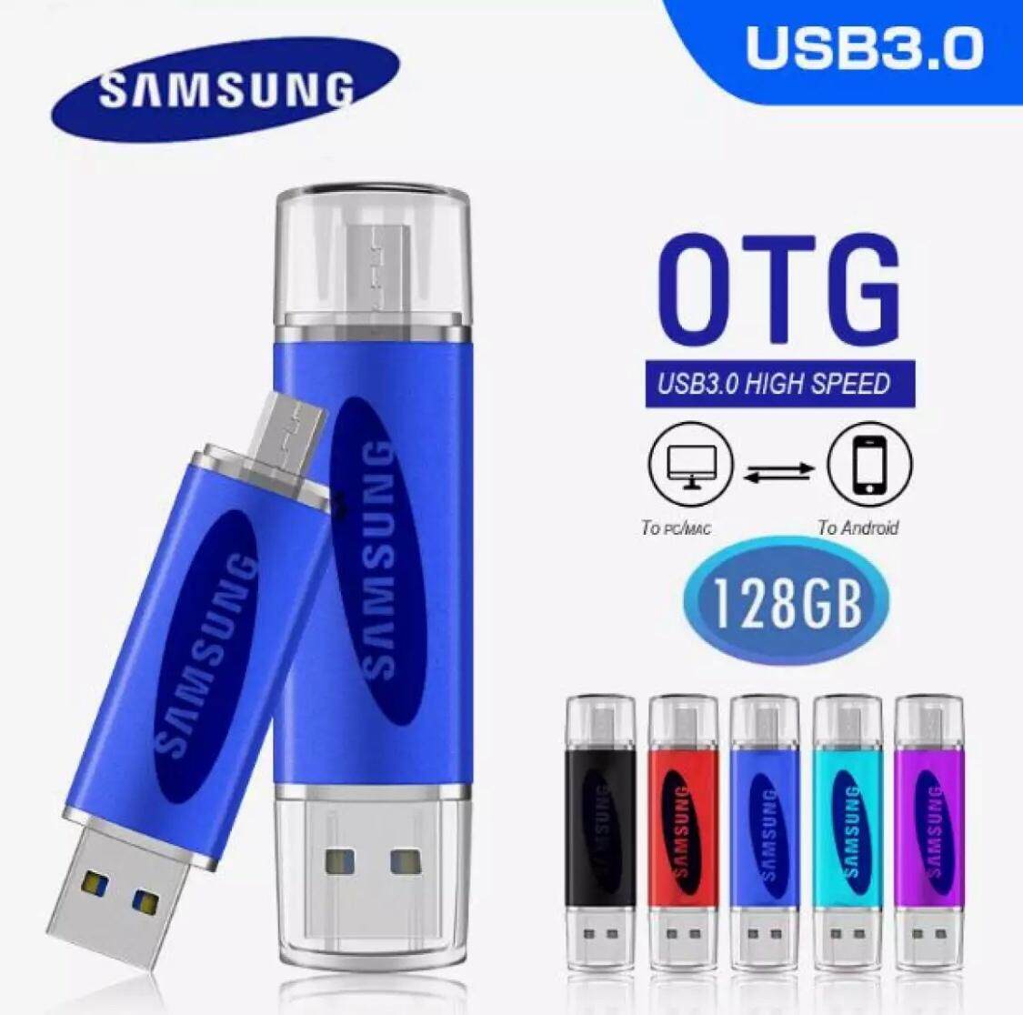 Blue OTG 32GB USB Flash Drives Micro-USB Dual Port for Smart Phone Tablet PC