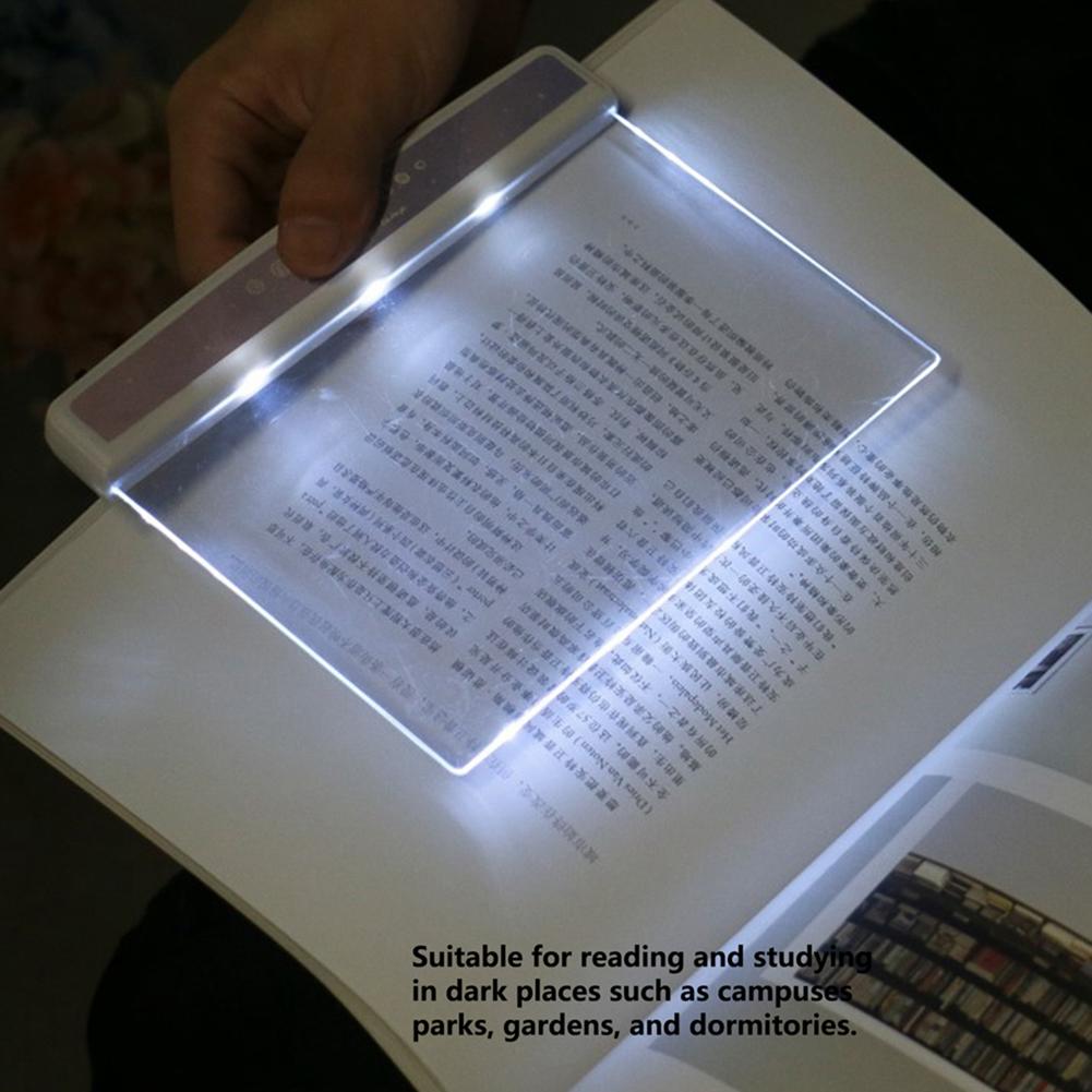 【มีของพร้อมส่ง】LED Panel Book Light Portable Leaf Pattern Flat Reading
