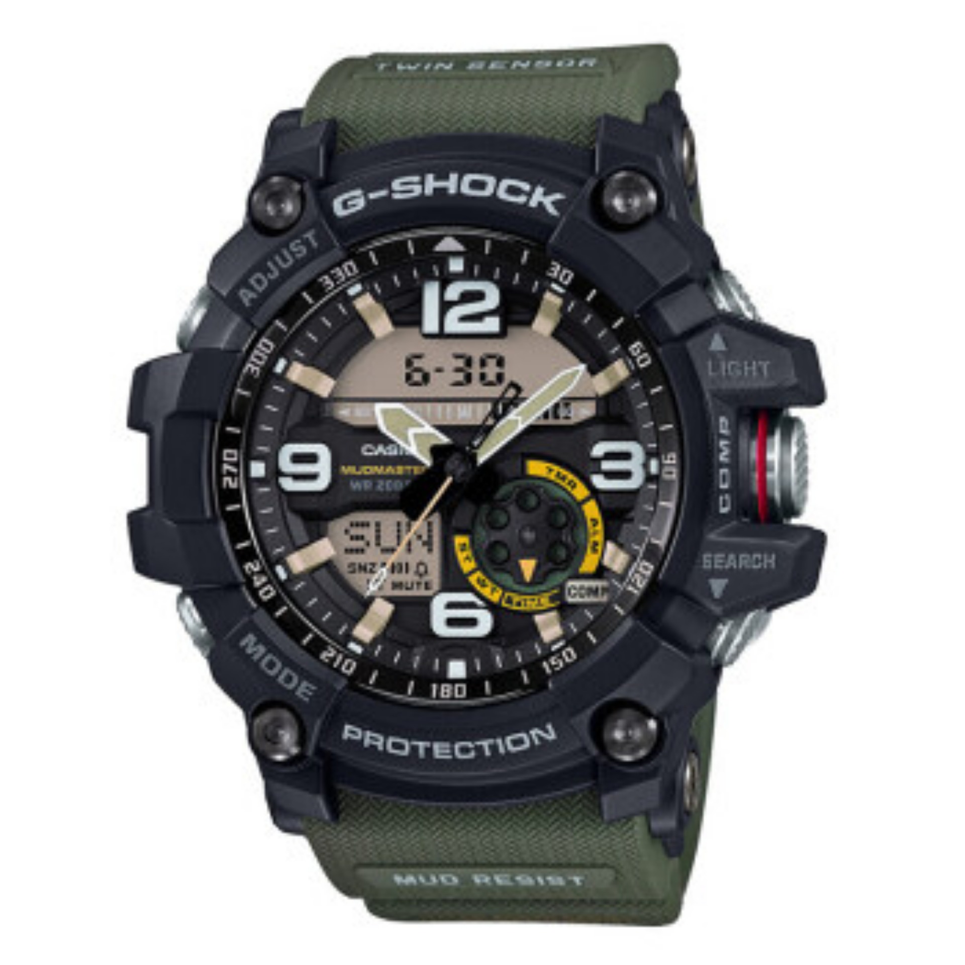 Casio G-Shock Mudmaster Men Watch model GG-1000-1A3 (black/green)（ของแท้100% ประกันCMG)