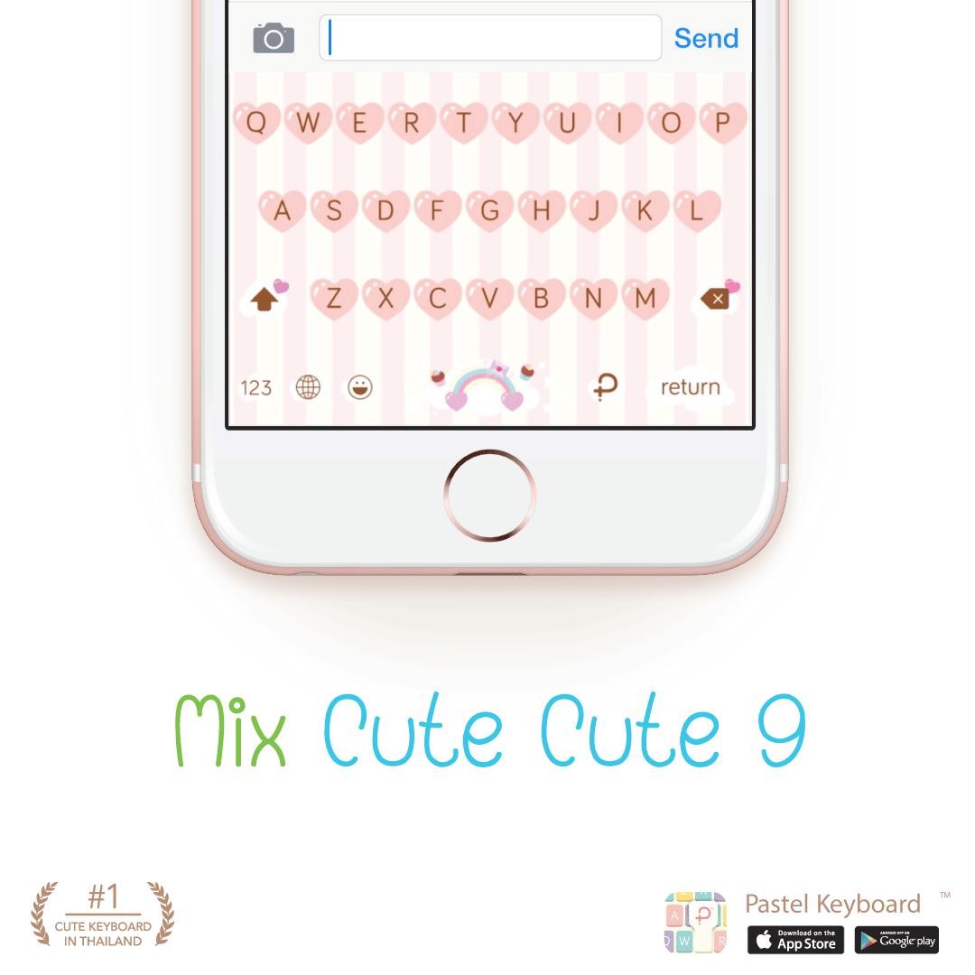 Mix Cute Cute 9 Keyboard Theme⎮(E-Voucher) for Pastel Keyboard App