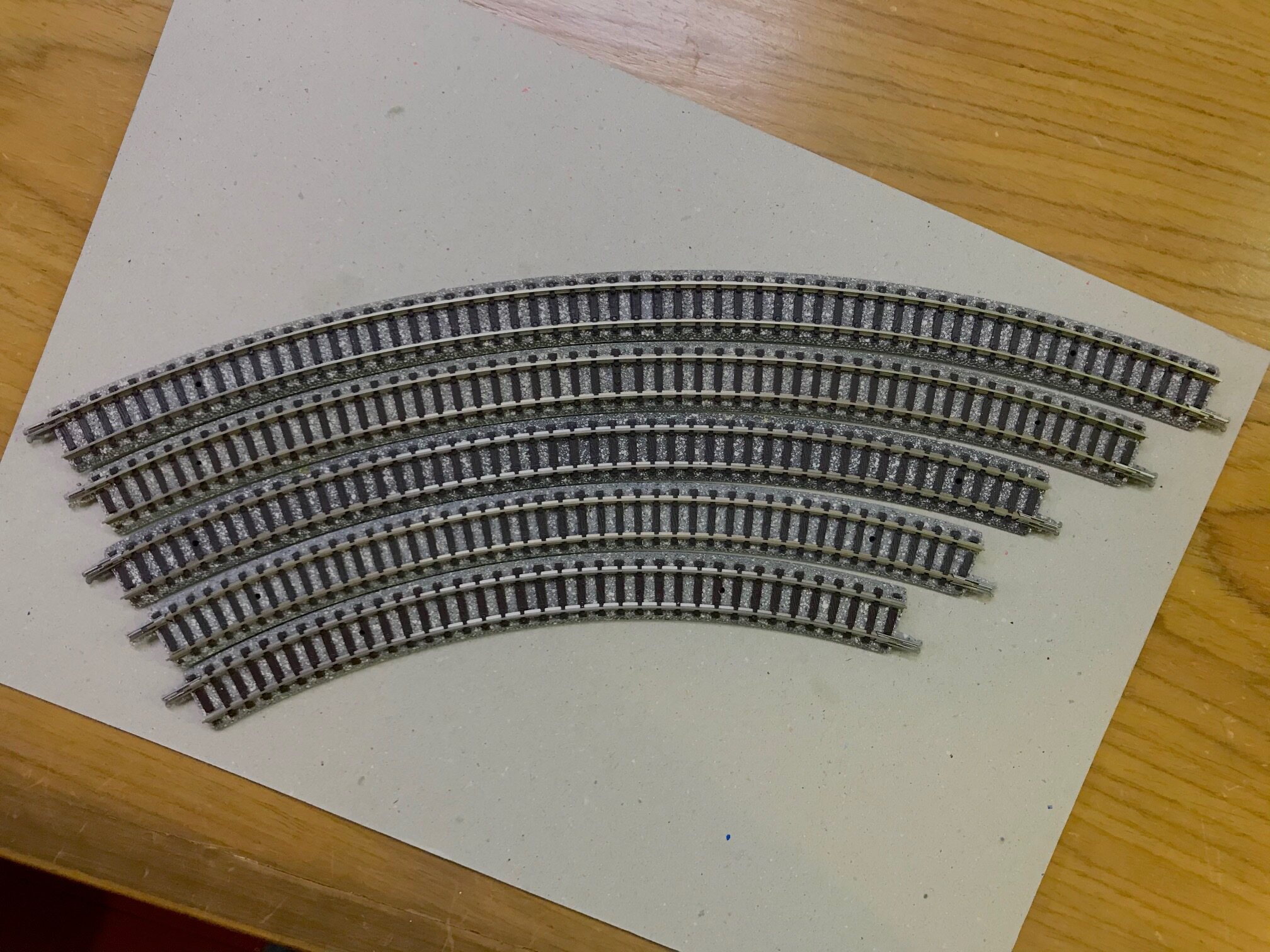 N Scale Tomix Grey Curved track C with Radius 45  Grey 5 sizes