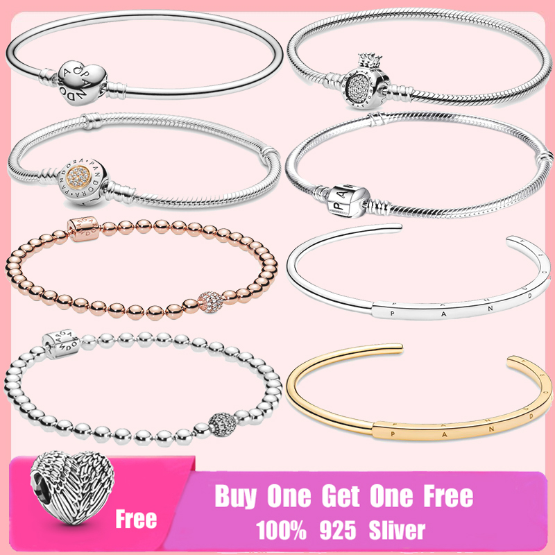 2021 NEW Hot Sale S925 Sterling Silver Base Snake Chain Charm Bracelet