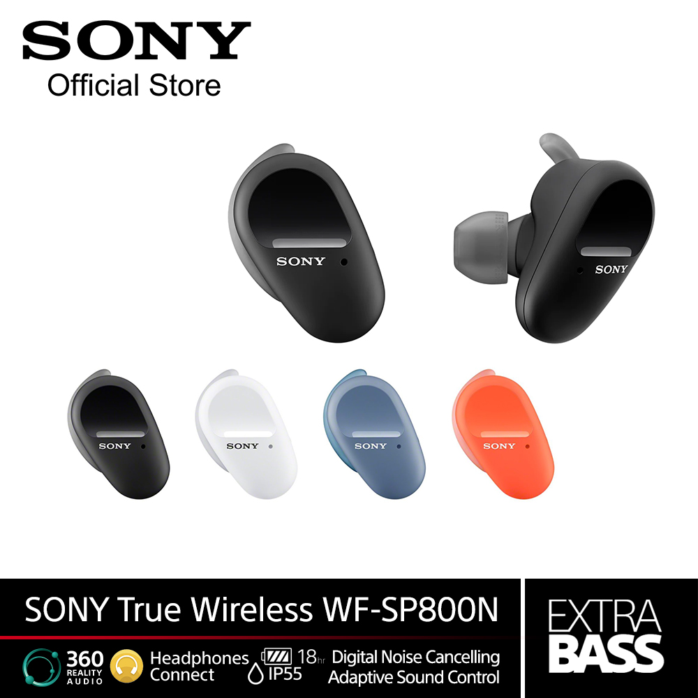 Sony WF-SP800N หูฟังตัดเสียงรบกวนแบบไร้สายสำหรับการออกกำลังกาย