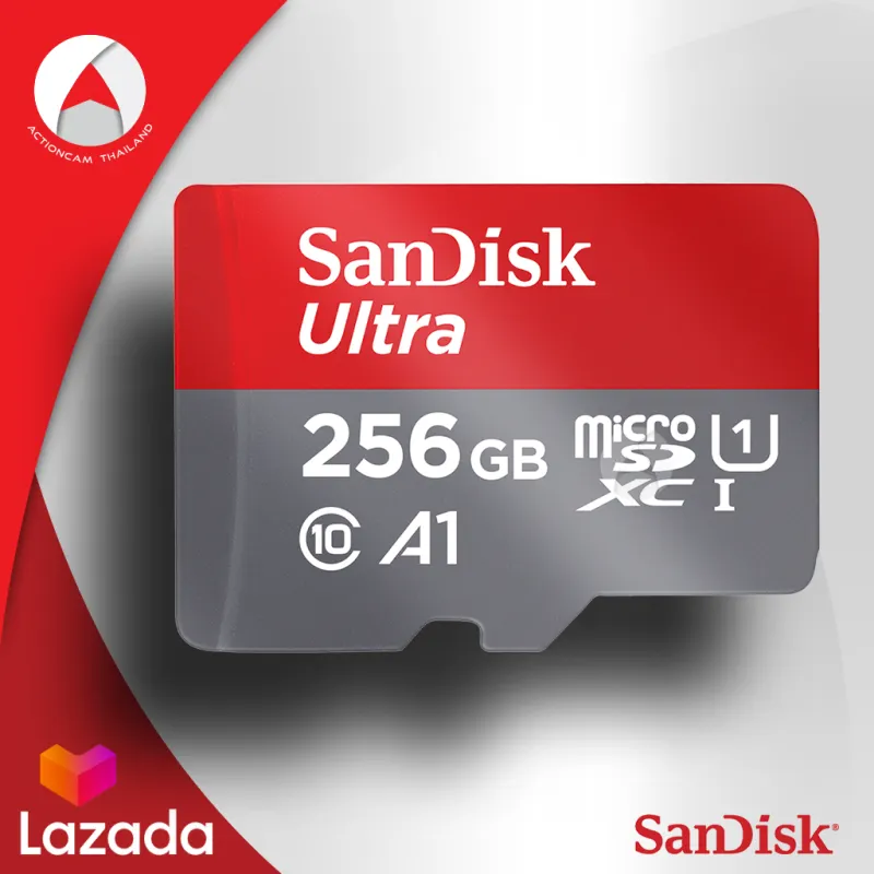 ภาพสินค้าSandisk Ultra microSDXC Card Class10 A1 Speed 120MB/s 256GB (SDSQUA4-256G-GN6MN) เมมโมรี่ ไมโครเอสดีการ์ด แซนดิส โดย ซินเน็ค สำหรับ แท็บเล็ต โทรศัพท์ มือถือ ประกัน Synnex 10ปี จากร้าน Actioncam Thailand บน Lazada ภาพที่ 1