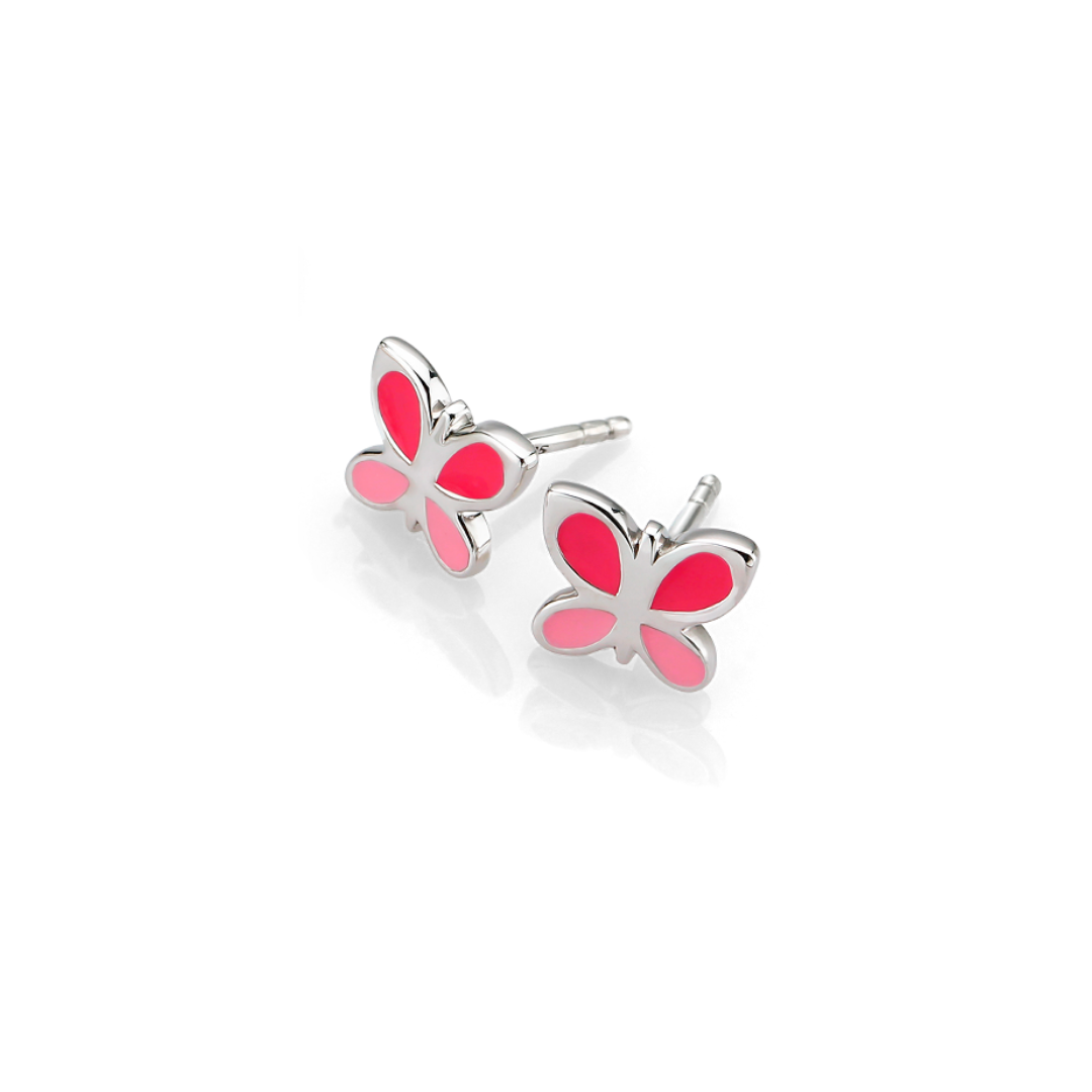Twinkle Time Jewelry ต่างหูเงินเเท้ 92.5% สำหรับเด็กเเละผู้หญิง รุ่น Baby Butterfly Earrings