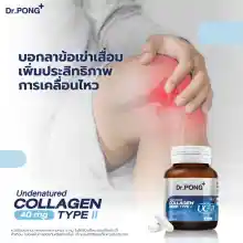 ภาพขนาดย่อของภาพหน้าปกสินค้าDr.Pong Undenatured collagen type II 40 mg คอลลาเจนสำหรับข้อเข่า ของแท้จากอเมริกา UC-II จากร้าน DrPongOfficial บน Lazada ภาพที่ 2