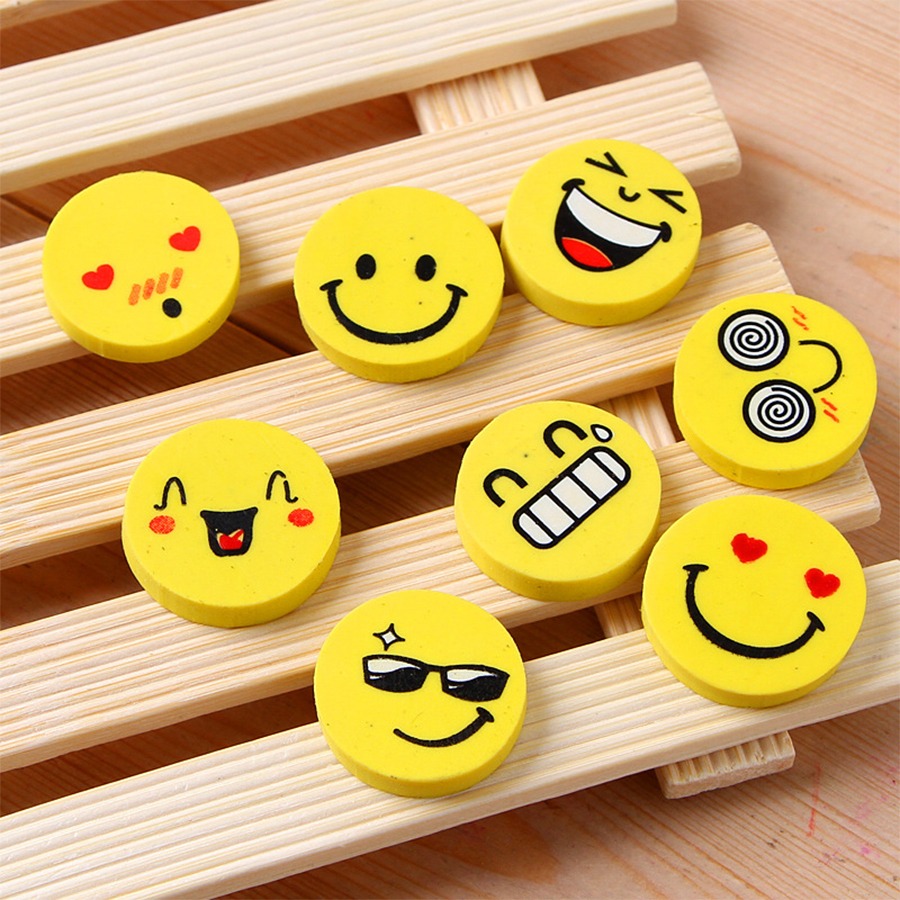 Convincing ยางลบกระดาษอิโมจิ ยางลบรูปอิโมจิ แพ็ค 4 ชิ้น Random Emoji Eraser อุปกรณ์เครื่องเขียน