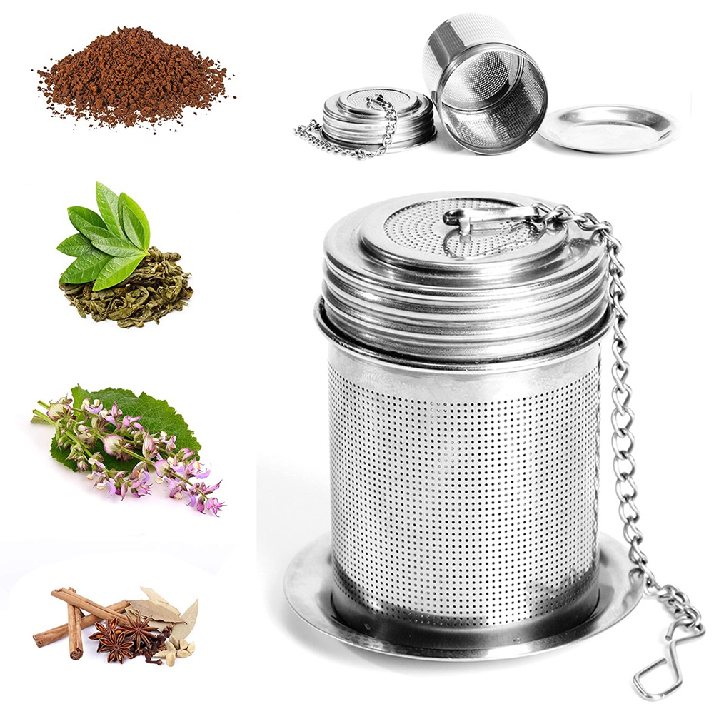MOREY Cho Lá Lỏng Lẻo Trà Gia Vị Thêm Lưới Mịn Bóng Trà Kết Nối Ren Với Dây Xích Mở Rộng, Bộ Lọc Pha Trà Dụng Cụ Lọc Trà, Nấu Ăn Infuser