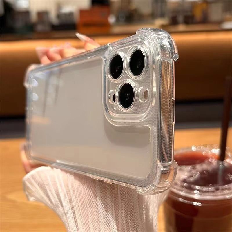 Ốp Điện Thoại TPU Mềm Trong Suốt Chống Sốc Bảo Vệ Camera Cho IPhone 14 13 12 11 Pro Max XS Max X XR 7 + 8 6 6S Plus Sự Bảo Vệ