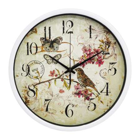 Clock On นาฬิกาแขวนผนัง นาฬิกาบ้าน นาฬิกาออฟฟิศ นาฬิกาแขวนขนาด12 นิ้ว [ลายนก]