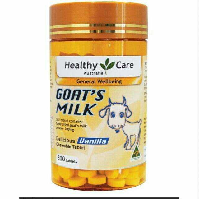 Healthy Care Goat milk 300 tablets นมแพะอัดเม็ดรสวานิลลา เฮลตี้แคร์