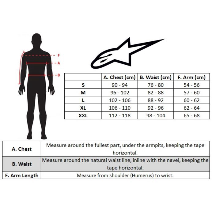 Alpinestars Motorcycle Jacket Alpinestar Suit Size Chart Body