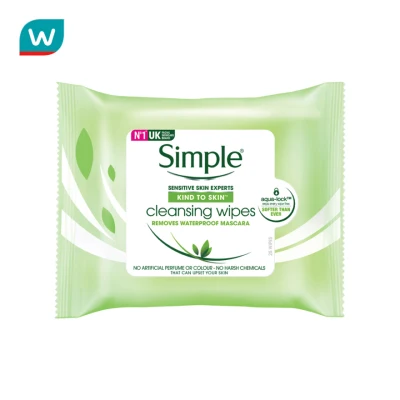Simple Cleansing Facial Wipes 25's