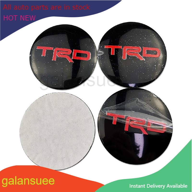 galansuee 4pcs 56mm Toyota TRD VXR Car Wheel Center Hub Cap Sticker Auto Tire Emblem Badge Decal
