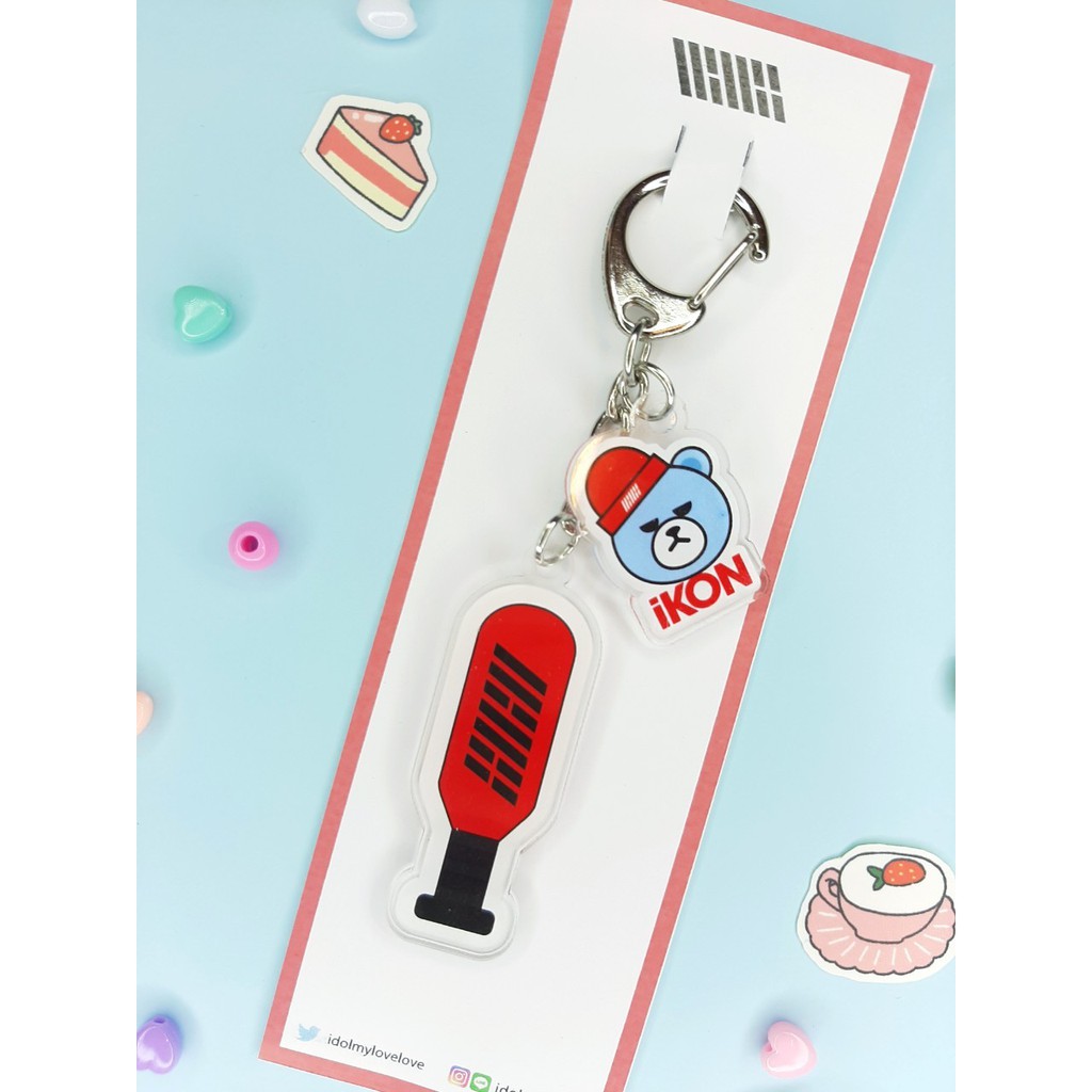 ร้านไทย ส่งฟรี iKON : Keychain + PIN Lightstick & Fanartกระเป๋า Bobbyมีเก็บเงินปลายทาง