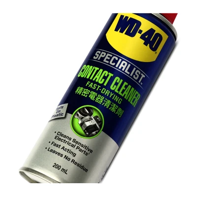 WD-40 SPECIALIST สเปรย์ล้างหน้าสัมผัสทางไฟฟ้า (Contact Cleaner) ขนาด 200 มิลลิลิตร ทำความสะอาดคราบน้ำมัน คราบเขม่า ระเหยแห้งเร็วทันที