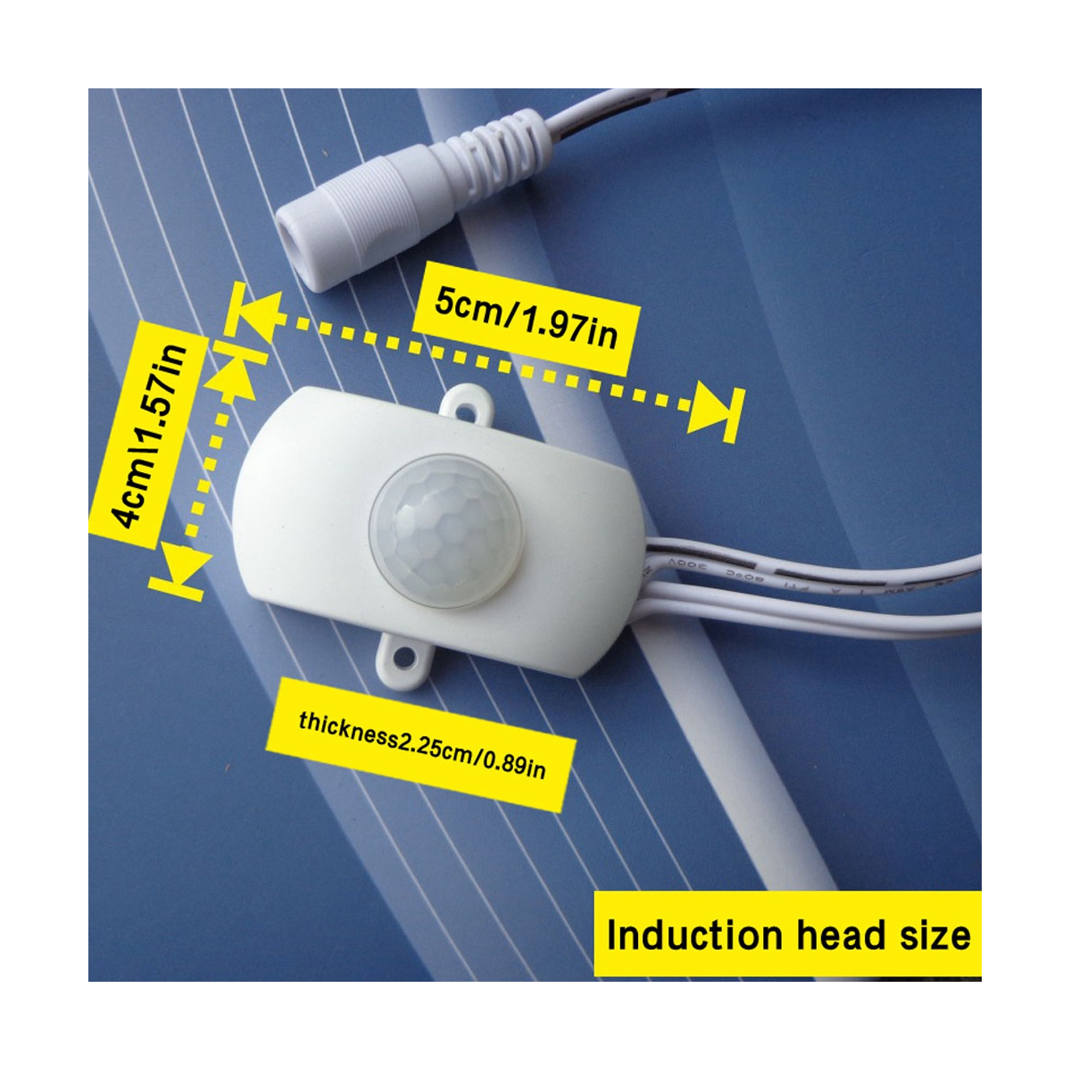 Motion Sensor Switch Mini PIR Infrared IR Sensor DC 6V 12V 24V 5A PIR for LED Strip Light (White)