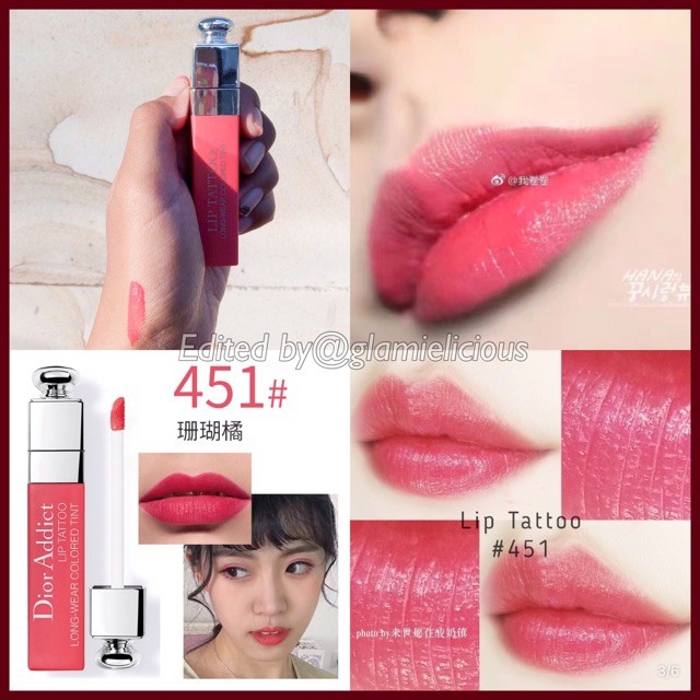 DIOR LIP TATTOO 451 Natural Coral Beauty  Personal Care Face Makeup on  Carousell