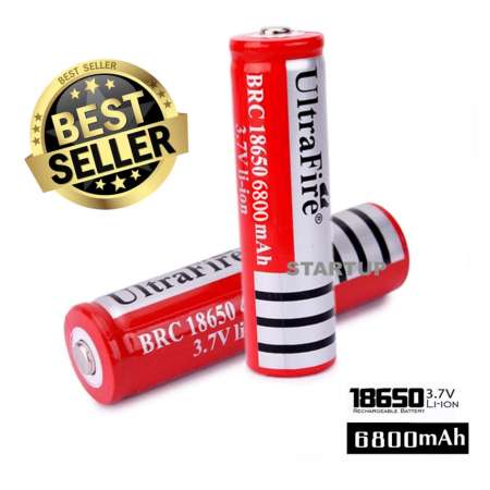 UltraFire ถ่านชาร์จ Li-ion 18650 3.7V 6800 mAh ( 2 ก้อน )