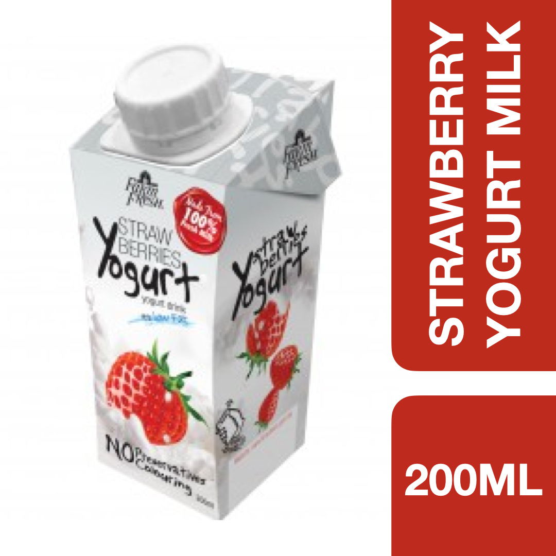 Farm Fresh Strawberry Yogurt Drink 200ml ++ ฟาร์มเฟรช เครื่องดื่มโยเกิร์ตรสสตรอเบอร์รี่ 200 มล