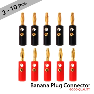 ภาพหน้าปกสินค้า4mm Gold Plated Audio Speaker Wire Cable Screw Banana Plug Connector จำนวน 2/4/10 ชิ้น ซึ่งคุณอาจชอบสินค้านี้
