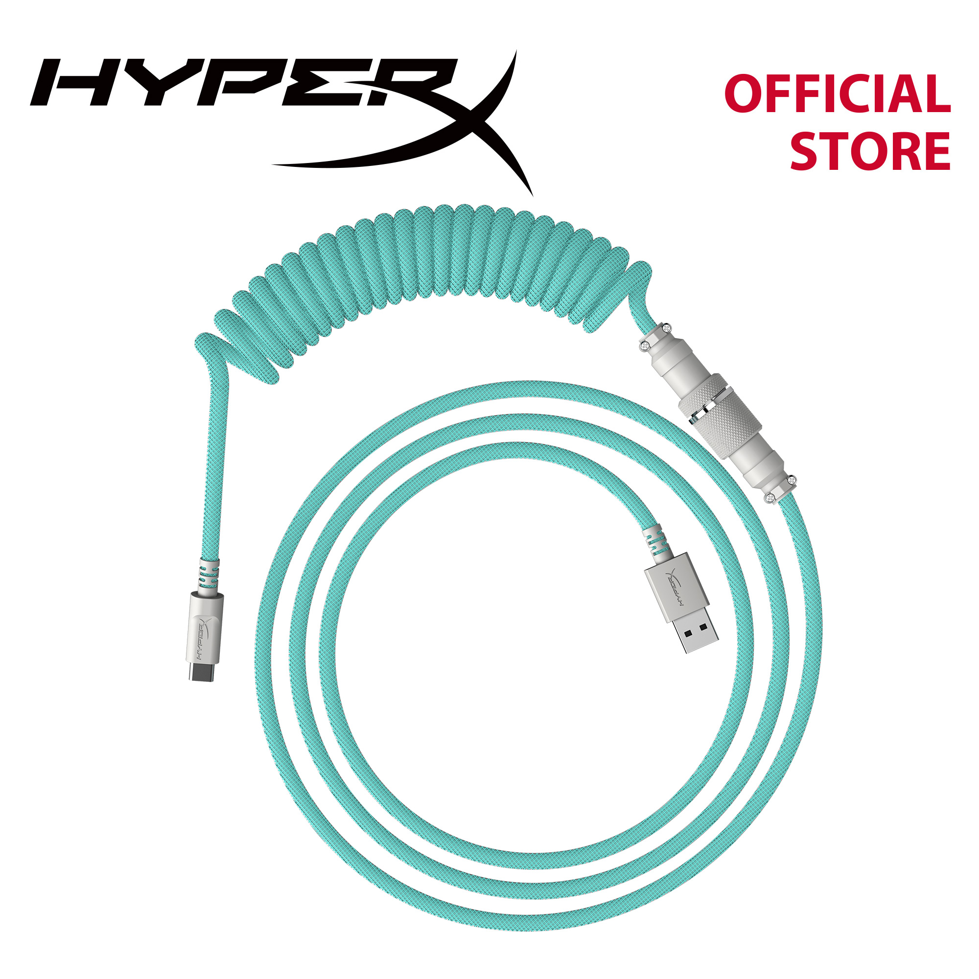 HyperX Coiled Cable - Durable Coiled Cable, Stylish Design, 5-Pin