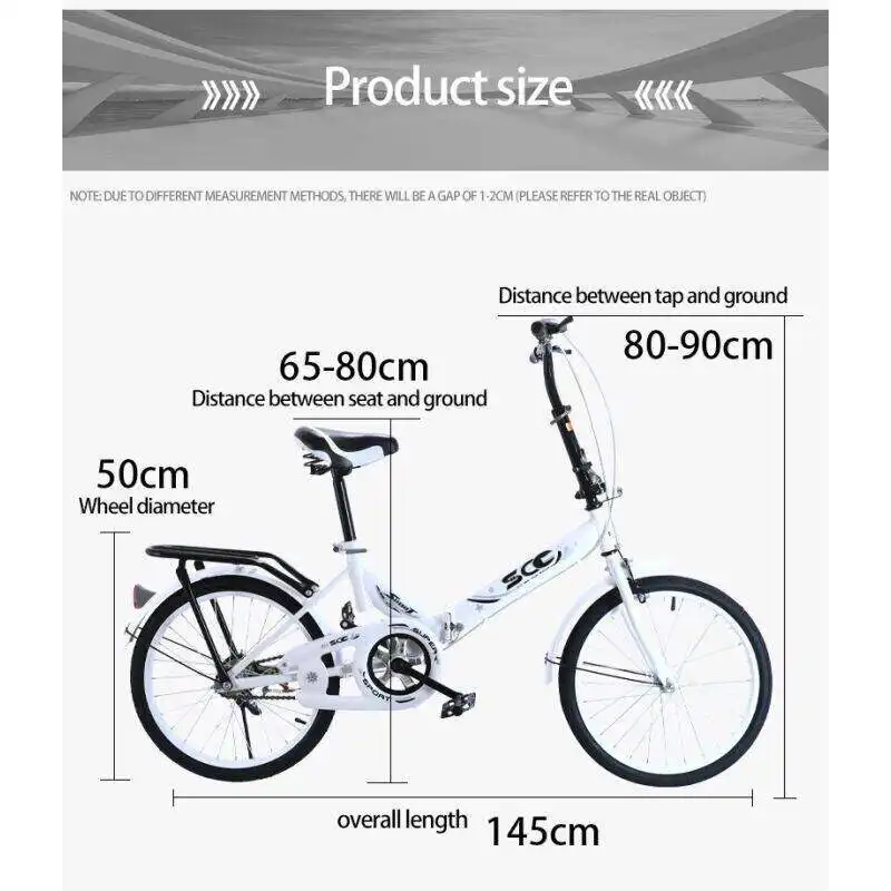 ภาพสินค้าBike จักรยาน จักรยานพับได้ 20 นิ้ว จักรยานผู้ใหญ่ จักรยานพกพา ตะกร้า จักรยานเด็ก ไม่มีเบาะหลัง จักรยานพับได้ผู้ใหญ่ Foldable Bicycle จักรยาน 20 นิ้ว จากร้าน NannyU บน Lazada ภาพที่ 8