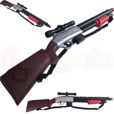 BKLปืนของเล่น ปืนลูกซองปืนพลาสติก ปืนป๊อกแป๊ก กดยิงมีเสียง R3223