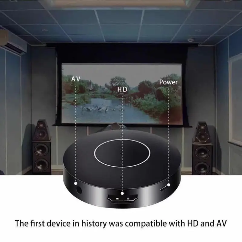 ภาพหน้าปกสินค้าของแท้ มีรับประกัน HDMI + AV Q1 Mirroring เครื่องรับสัญญาณ Dongle wifi HDMI ช่องเสียบสัญญาณทีวี HDMI 1080p HD Miracast สำหรับโทรศัพท์สมาร์ทแท็บเล็ต จากร้าน cherry 2018 บน Lazada