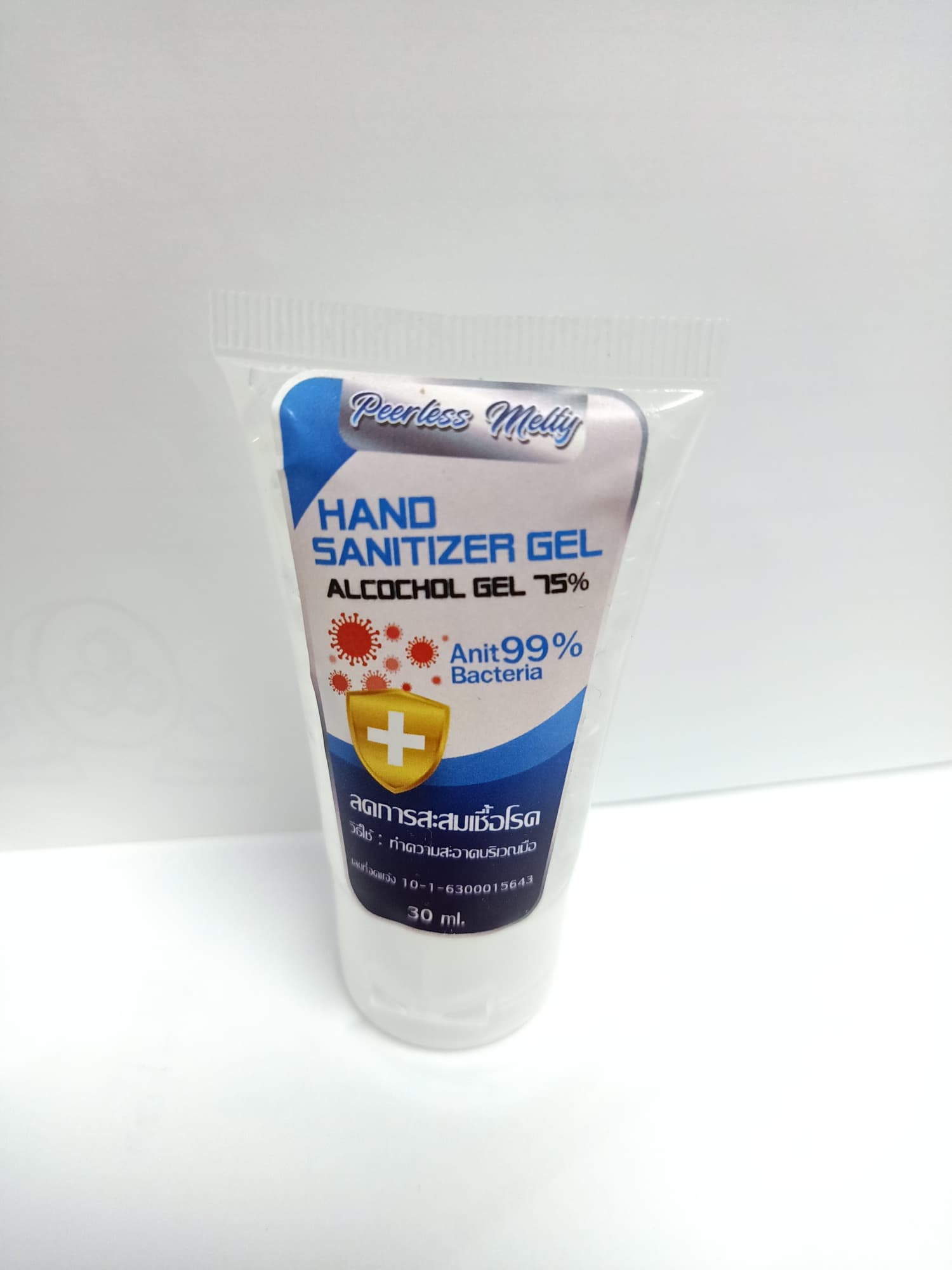 เจลล้างมือแอลกอฮอล์ 75%  ไม่ต้องล้างออก ลดการสะสมของแบคทีเรียได้ถึง 99% ขนาดพกพา 30ml.(มล.) เจลแอลกอฮอล์ เจลล้างมือ Hand Sanitizer Gel