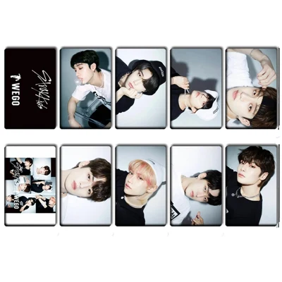 10PCS/Set Kpop STRAY KIDS ATEEZ Photocards High Quality Thicken Crystal Card Stickers LOMO Cards For Fans Collection Gift